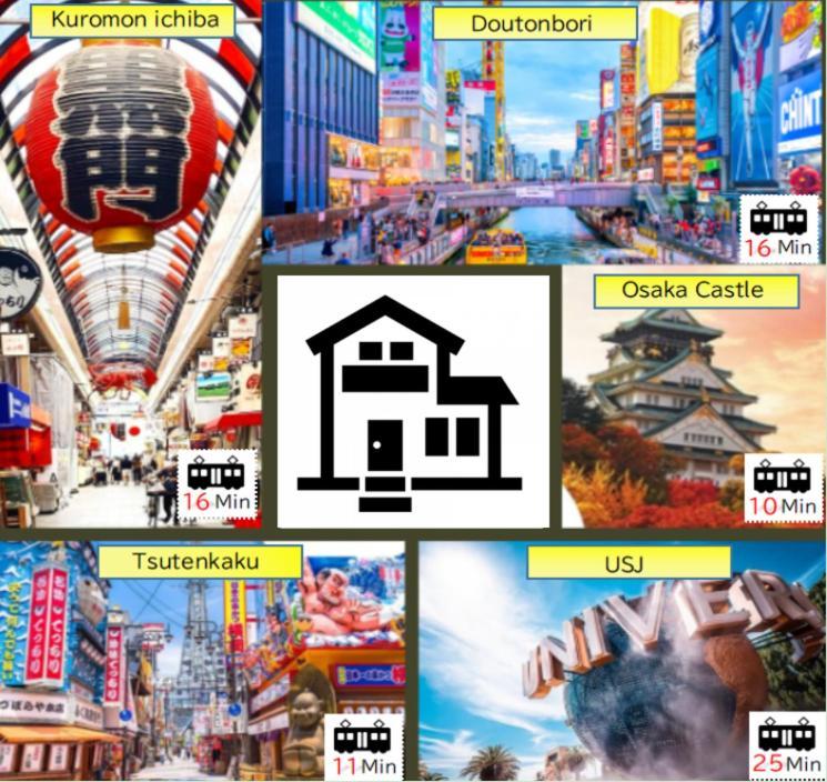 Jr天王寺駅・寺田町駅から徒歩圏内！ファミリー大歓迎の広々欧風ハイツ！ Lägenhet Osaka Exteriör bild